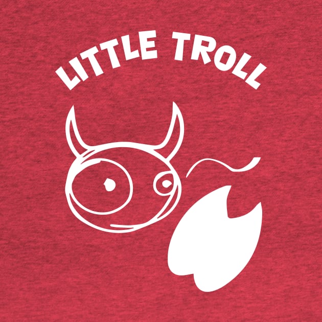 White Little Troll stamps and is flicking its tail by aceofspace